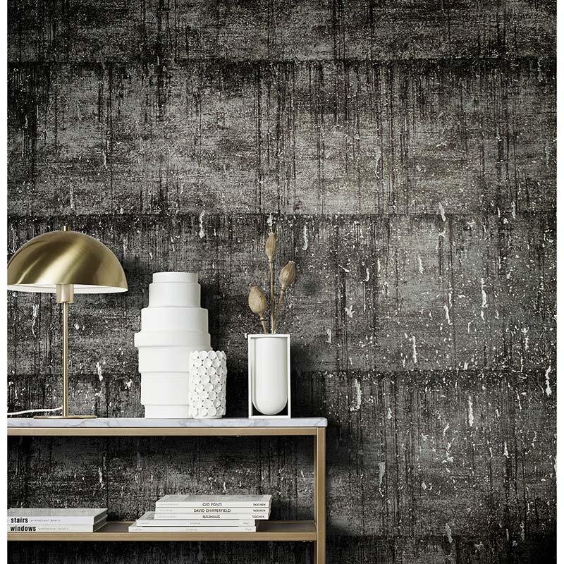 Tapete Schwarz, Anthrazit Marburg Vliestapete (1038036)