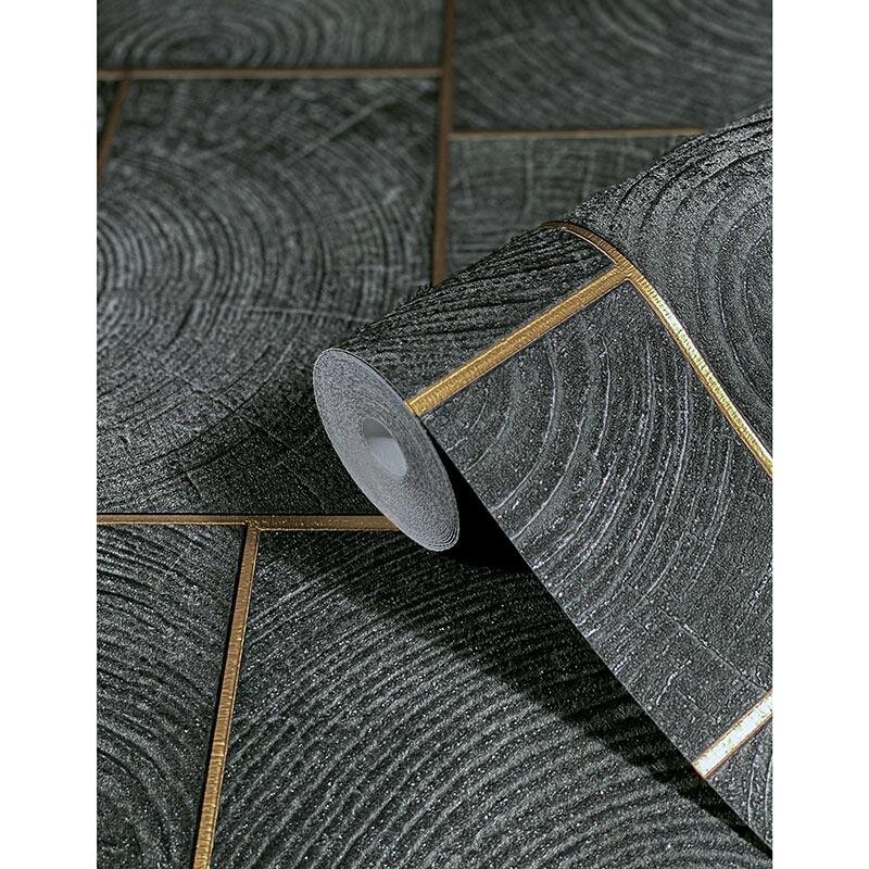 Tapete Schwarz, Anthrazit Marburg Vliestapete (1038030)