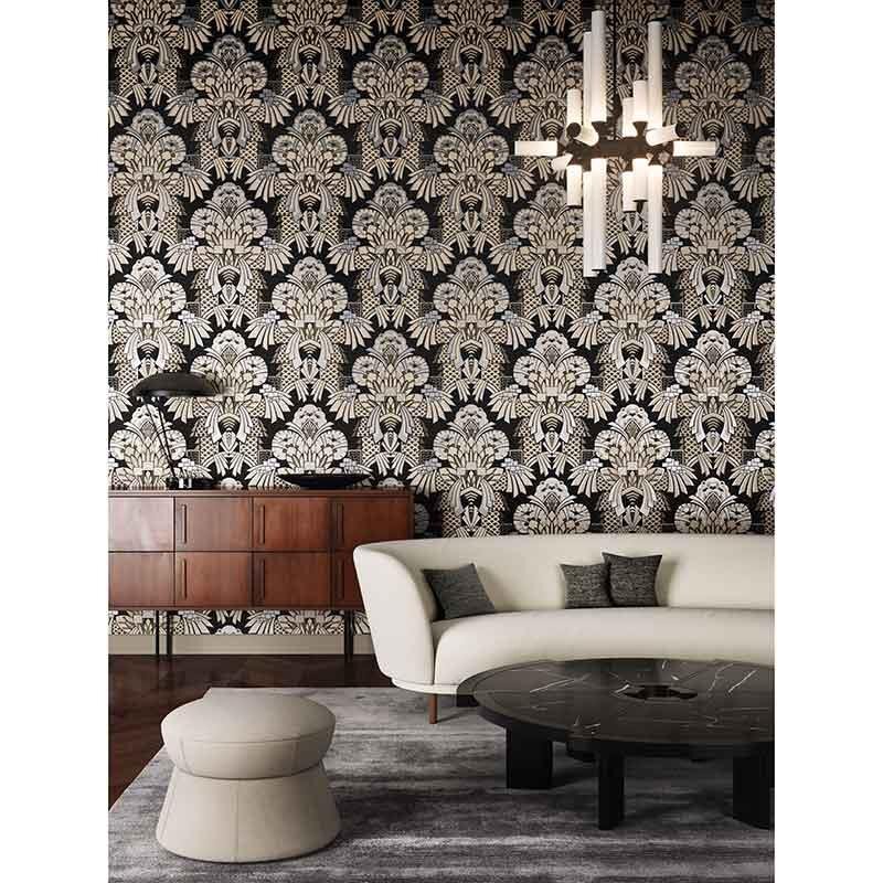 Tapete Beige, Creme, Grau, Silber MASUREEL Vliestapete (1037889)