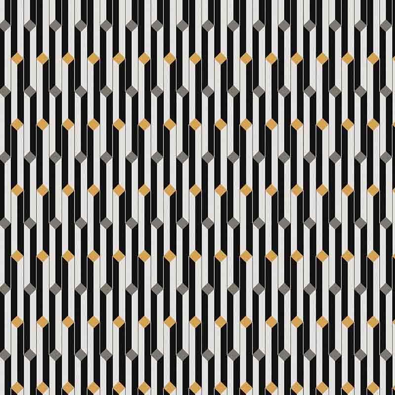 Tapete Gelb, Vanille, Grau, Silber, Schwarz, Anthrazit, Weiß MASUREEL Vliestapete (1037881)