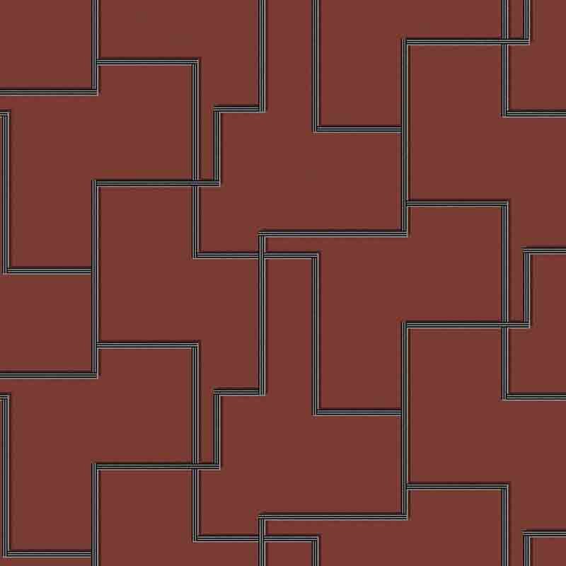 Tapete Grau, Silber, Orange, Terrakotta, Rot MASUREEL Vliestapete (1037863)