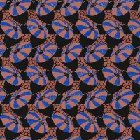 Tapete Blau, Orange, Terrakotta MASUREEL Vliestapete...