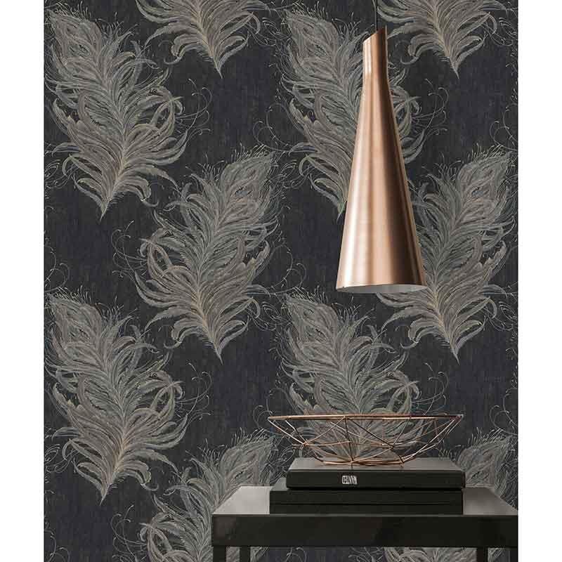 Tapete Schwarz, Anthrazit livingwalls Vliestapete (1037725)