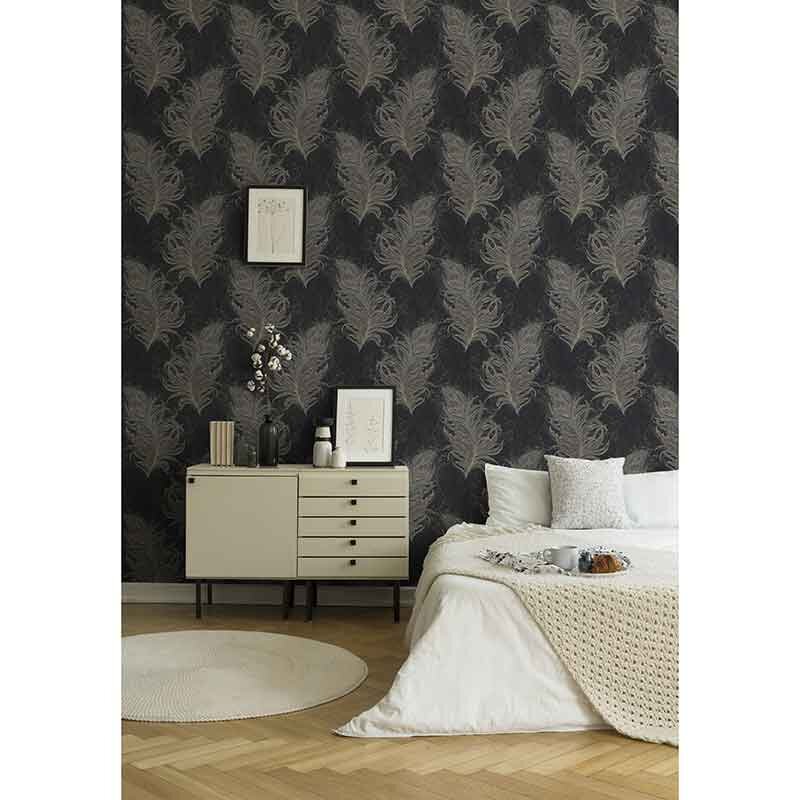 Tapete Schwarz, Anthrazit livingwalls Vliestapete (1037725)