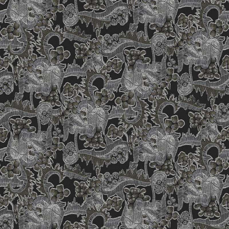 Tapete Grau, Silber, Schwarz, Anthrazit MASUREEL Vliestapete (1037217)