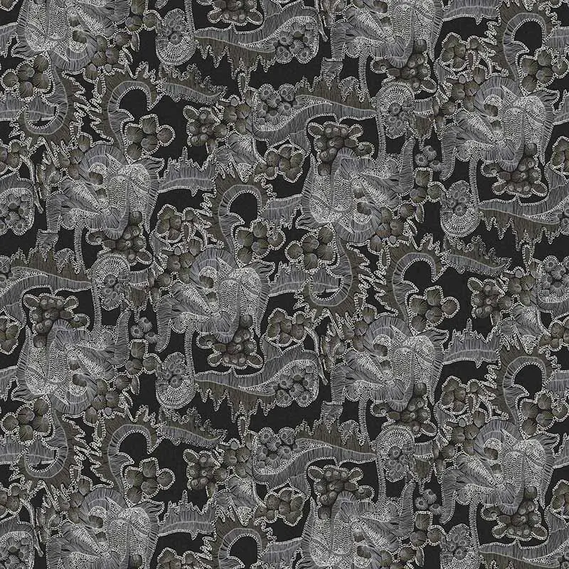 Tapete Grau, Silber, Schwarz, Anthrazit MASUREEL Vliestapete (1037217)