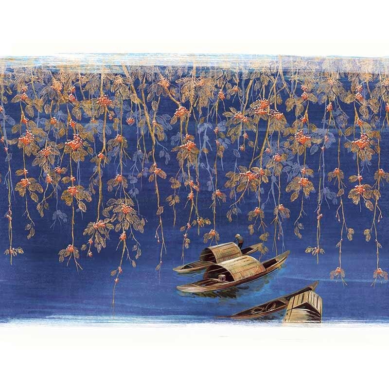 Digitaldruck-Tapete Blau MASUREEL (1037205)