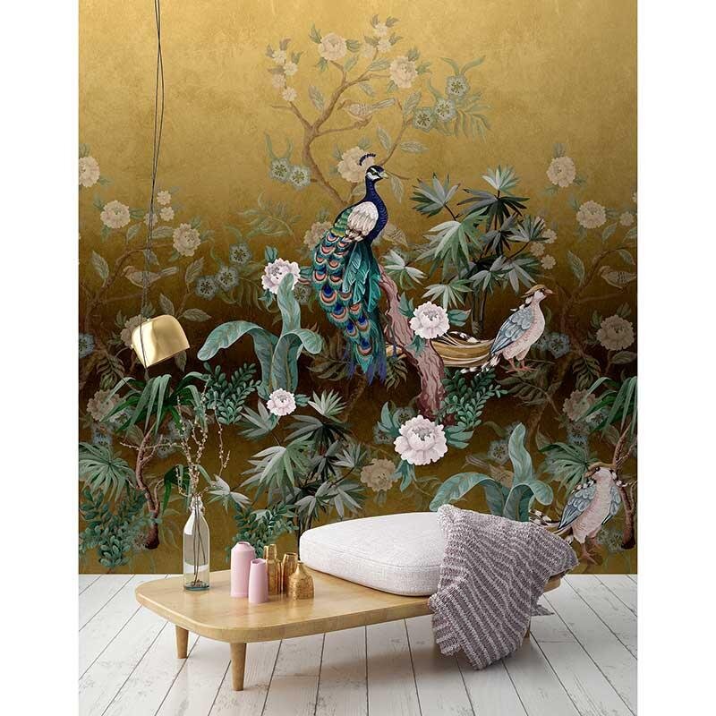 Digitaldruck-Tapete peacock island 3 livingwalls (1037177)