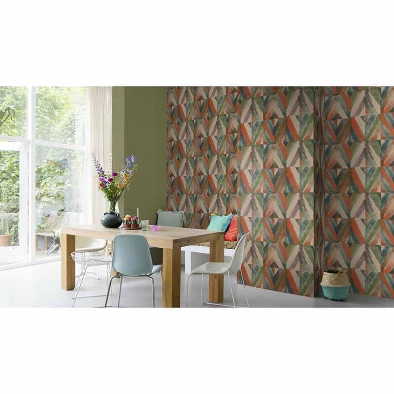 Vliestapete Grün ländliches Ambiente Rasch Country Charme