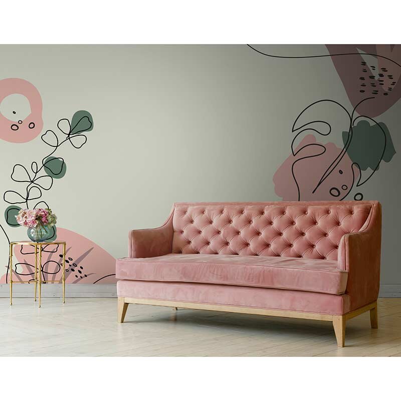 Digitaldruck-Tapete Drawn Leaves 1 livingwalls (1036437)