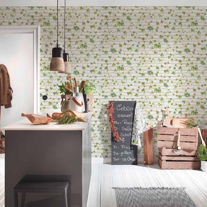 Tapete Weiß, Grün AS-Creation Vliestapete (1018845)