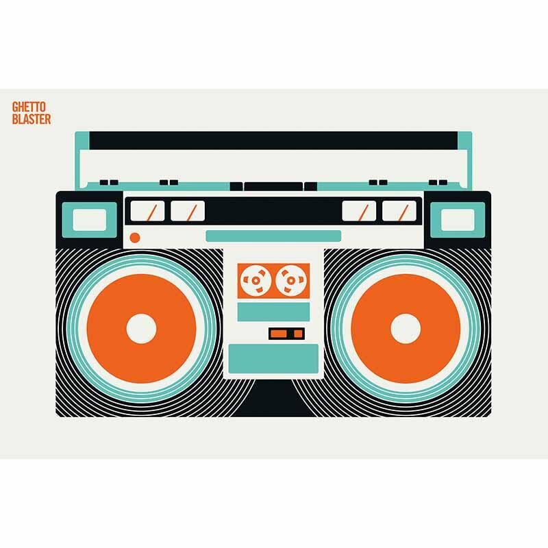 Digitaldruck-Tapete Ghetto Blaster livingwalls (1036414)