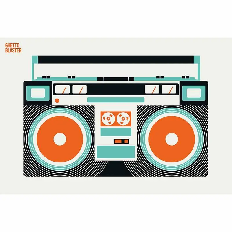 Digitaldruck-Tapete Ghetto Blaster livingwalls (1036414)