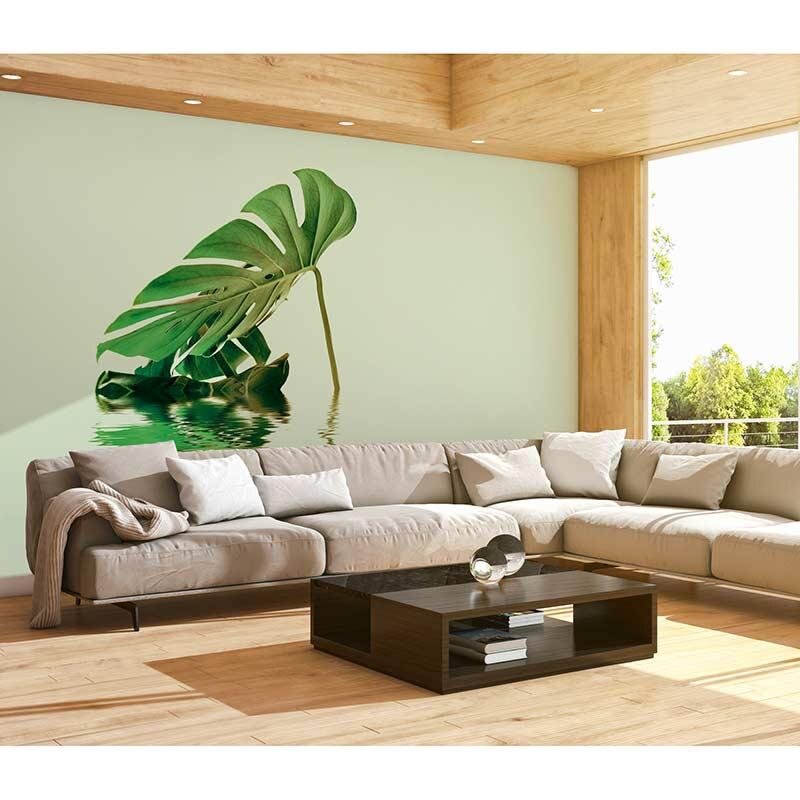Digitaldruck-Tapete Monstera Leaf Water 2 livingwalls (1036330)