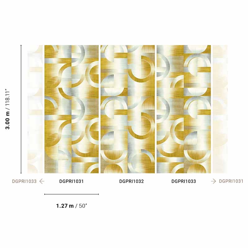 Digitaldruck-Tapete Gelb, Vanille MASUREEL (1035788)