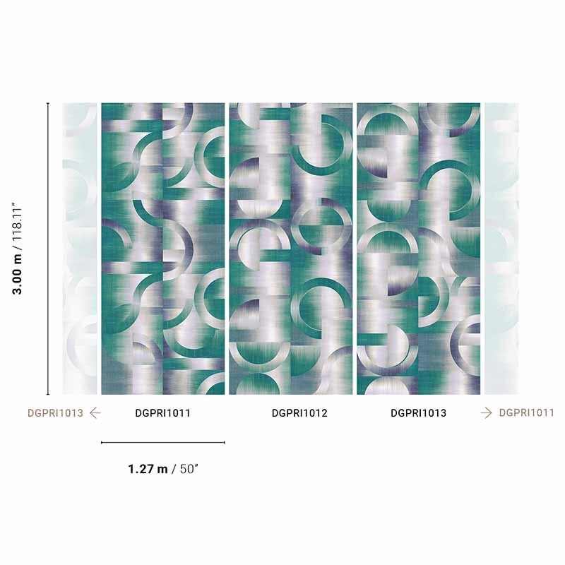 Digitaldruck-Tapete Grün MASUREEL (1035783)