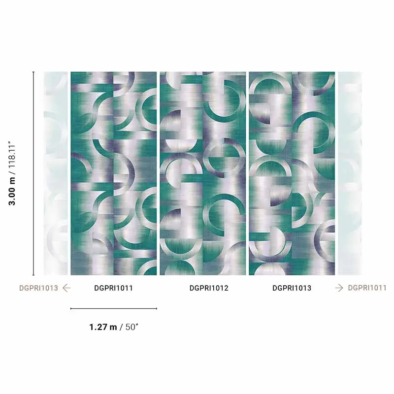 Digitaldruck-Tapete Grün MASUREEL (1035783)