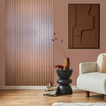 Holzpaneel mit Metallic-Effekt Bronze Kupfer