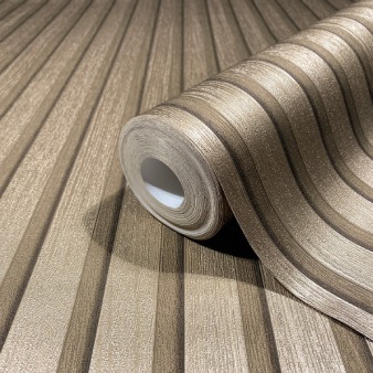 Holzpaneel-Optik Tapete Gold Glanz