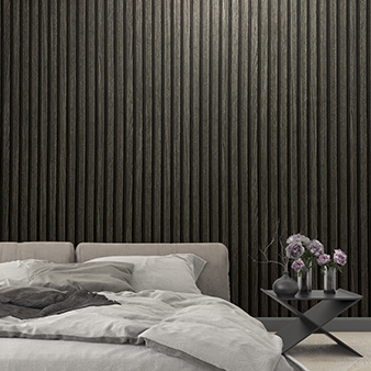 Tapete Holzpaneele Schlafzimmer dunkel
