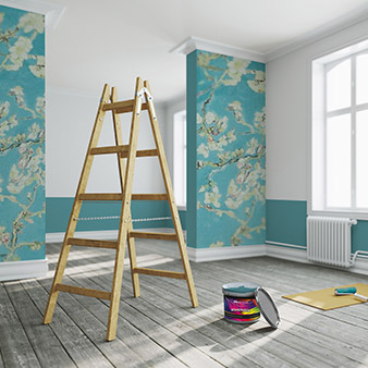 Raum Tapete Farbe passend Van Gogh